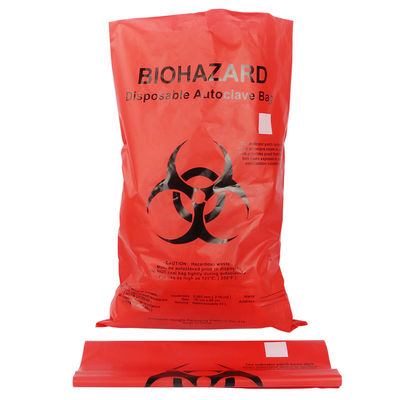کیفیت  PP HDPE LDPE Biohazard Plastic Bags For Hospital Medical Waste کارخانه