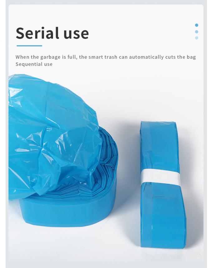 Automatic bagging installation bag systems sealing smart sensor trash can bags for smart waste bin