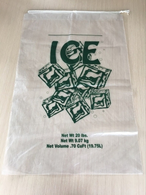 8LB LDPE کیسه های یخ با سیم کش - 10 