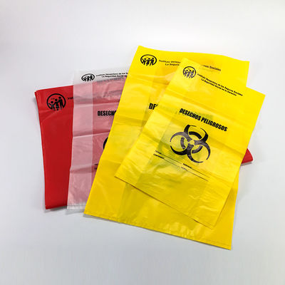 کیسه اتوکلاو یکبار مصرف HDPE Biohazard، کیسه های زرد دفع زباله پزشکی