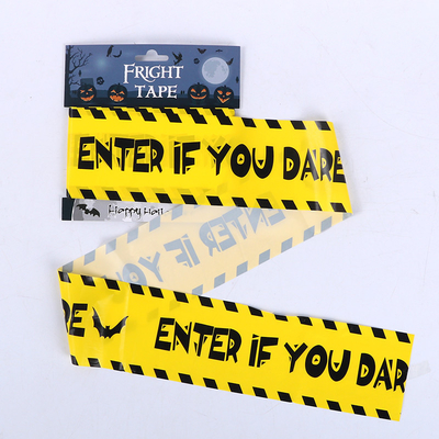هالووین 0.025mm Enter If You Dare Tape 30ft Plastic Fright for Decoration